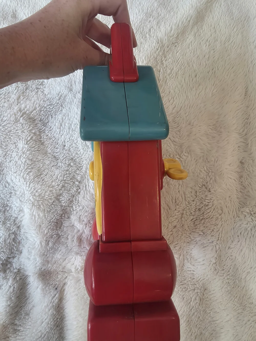 Vintage 1994 Fisher Price Wind up Music Learning Clock WORKS!